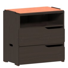 Apollo 2 Drawer & Top Open Compartment Stackable Unit, 36"W