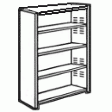 Beachcomber Bookcase w/2 Fixed  Shelves & 2 Adjustable Shelves