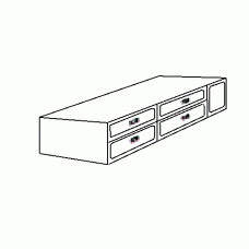 Beachcomber 4 Drawer Under Bed Unit w/ Open Compartment, Extra Heavy Duty, 81"W