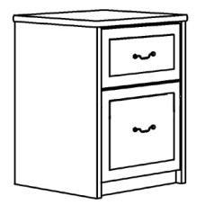 Madison Desk Pedestal w/1 Box & 1 File Drawer