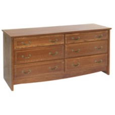 Madison Dresser, 6 Drawers, 3 Side by Side, 48"W