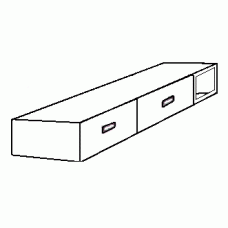 Nittany 2 Drawer Under Bed Unit w/Open Compartment, Extra Heavy Duty, 80"W