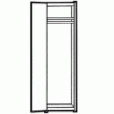 Nittany Single Door Wardrobe w/Interior Shelf & Clothes Rod, 60"H