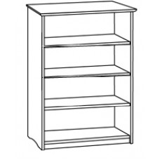 Sedona Bookcase w/2 Fixed Shelves & 2 Adjustable Shelves