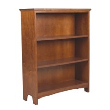 Shaker Bookcase w/1 Fixed Shelf & 2 Adjustable Shelves, 44"H