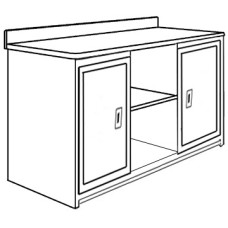 Woodcrest Media Chest w/2 Doors, 1 Fixed Shelf & 1 Adjustable Shelf, 48"W