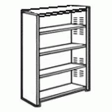 Woodcrest Bookcase w/2 Fixed Shelves & 2 Adjustable Shelves, 59"H