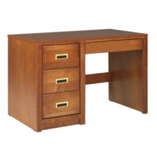 Woodcrest Panel End Pedestal Desk w/3 Equal Drawers & Pencil Drawer, 45"W
