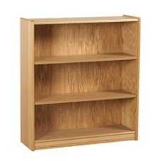 Woodcrest Bookcase w/1 Fixed Shelf & 2 Adjustable Shelves, 44"H
