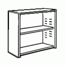Woodcrest Bookcase w/1 Fixed Shelf & 1 Adjustable Shelf, 30"H