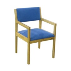 Metro Arm Chair w/Upholstered Seat & Back