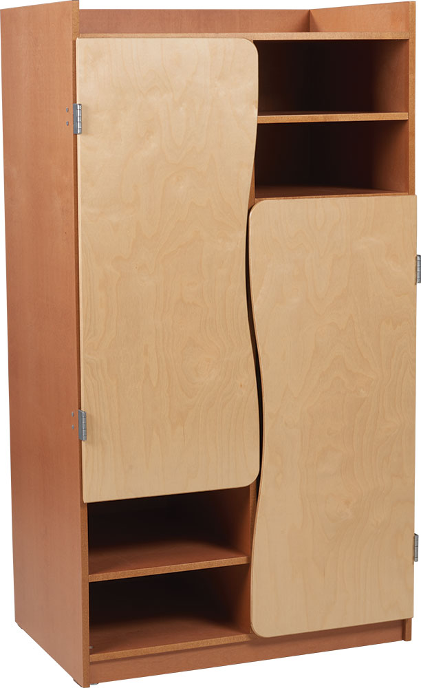 Aero 2 Compartment Wardrobe w/4 Storage Shelves, 36"W