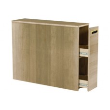 Woodcrest Reversible Bedside Storage Unit w/Pullout Drawer & 2 Interior Shelves