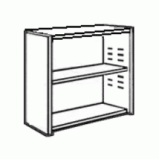 Beachcomber Bookcase w/1 Fixed Shelf & 1 Adjustable Shelf