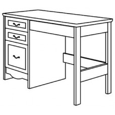 Madison Open Leg Pedestal Desk w/2 Box Drawers, 1 File Drawer & Pencil Drawer, 45"W