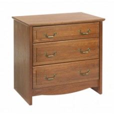 Madison 3 Drawer Chest w/2 Equal Size Drawers & Smaller Top Drawer, 30" W