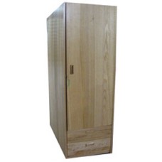 Nittany Single Door Wardrobe w/1 Bottom Drawer & Clothes Rod, 60"H
