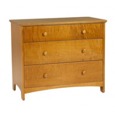 Shaker 3 Drawer Chest w/2 Equal Size Drawers & Smaller Top Drawer, 36"W