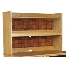 Woodcrest Double Shelf Carrel w/Closed Back, 45"W