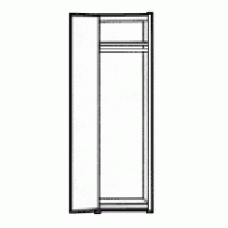 Woodcrest Single Door Wardrobe w/Interior Shelf & Clothes Rod, 24"W, 78"H